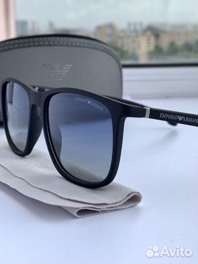 Очки emporio armani голубые поляризационные