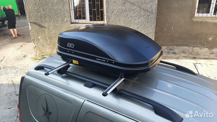 Автобокс на крышу Магнум 300, 125 см, Черный