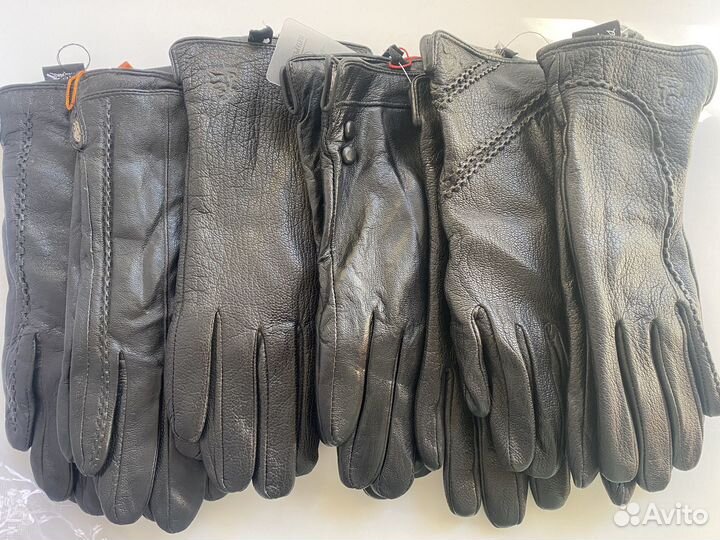 Перчатки женские кожаные