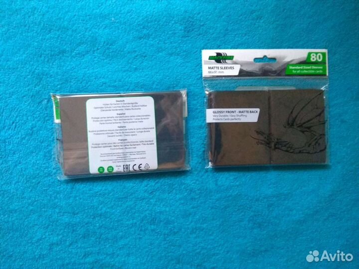 Протекторы для карт (чёрные на обороте)
