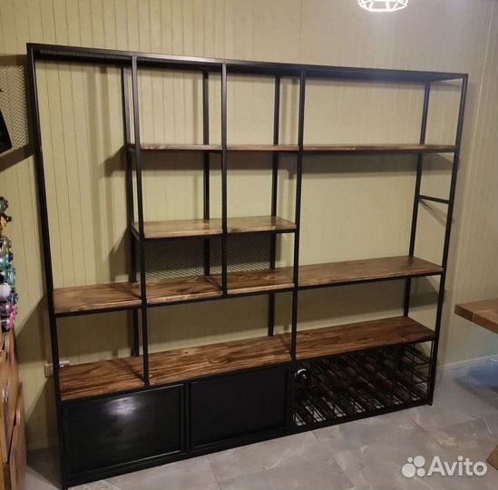 Стеллаж в стиле лофт