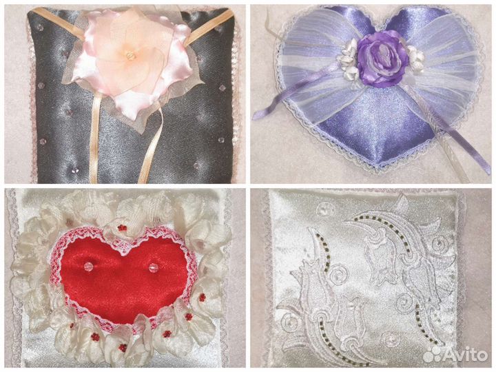 Подушечка для колец, свадебные аксессуары