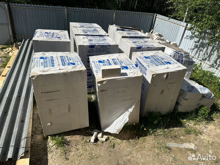 Газосиликатные блоки 1 сорт D500 20 м. куб