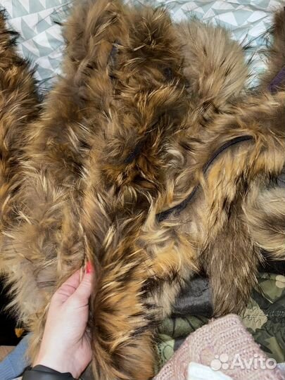 Мех от капюшона натуральный опушка