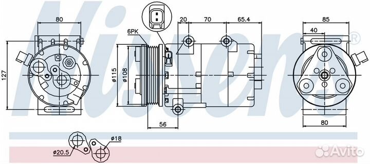 Компрессор кондиционера ford mondeo 07