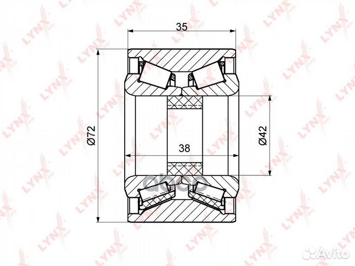 Подшипник ступицы, комплект WB-1119 lynxauto