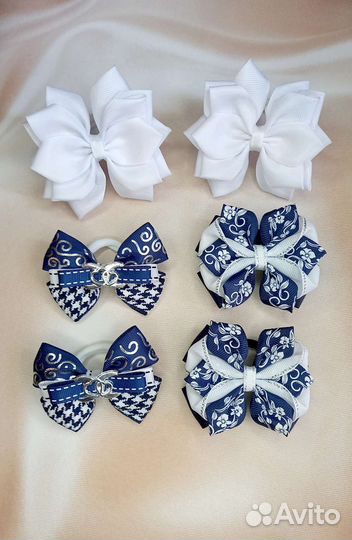 Резинка для волос школьные бантики, школа