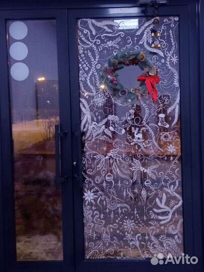 Новогодняя роспись окон