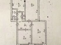 3-к. квартира, 71,2 м², 2/3 эт.