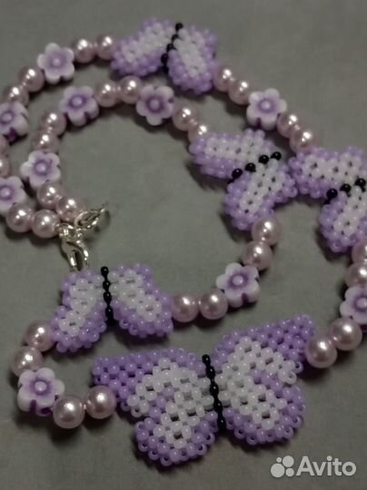 Ожерелье чокер из бисера