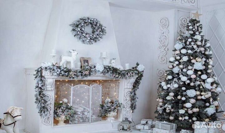 Фотофон новогодний полиэстер