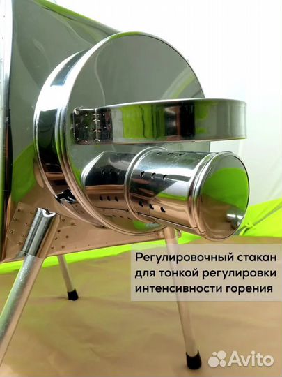 Походная печь для палатки на дровах