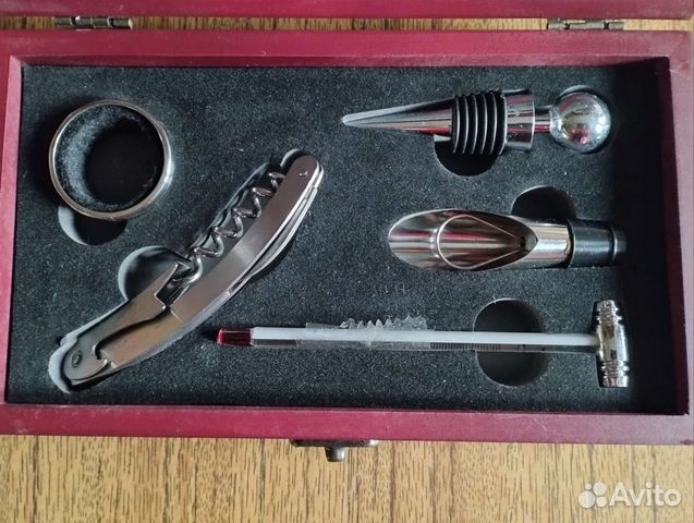 Винный набор подарочный деревянная коробка, новый