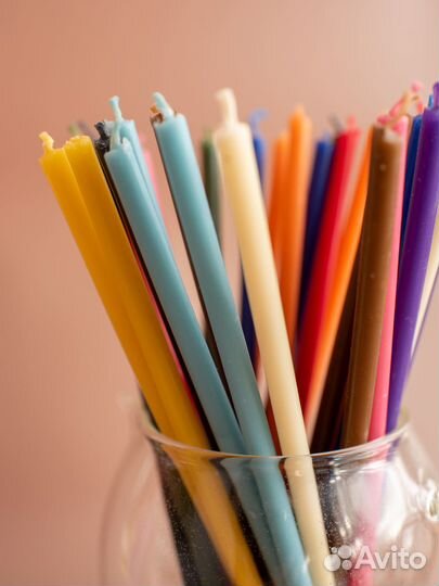 Свечи восковые цветные