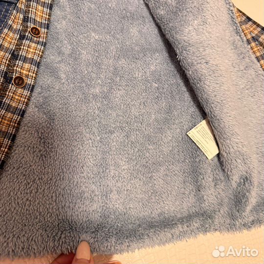 Детские джинсы и джинсовка на флисе 110-116