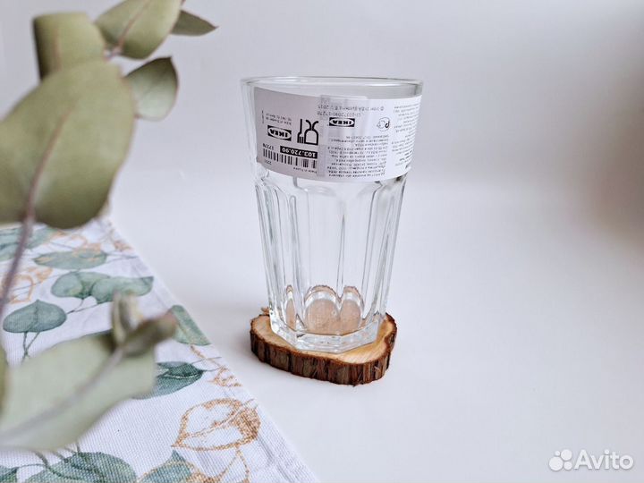 Стаканы IKEA покал белые классика новые