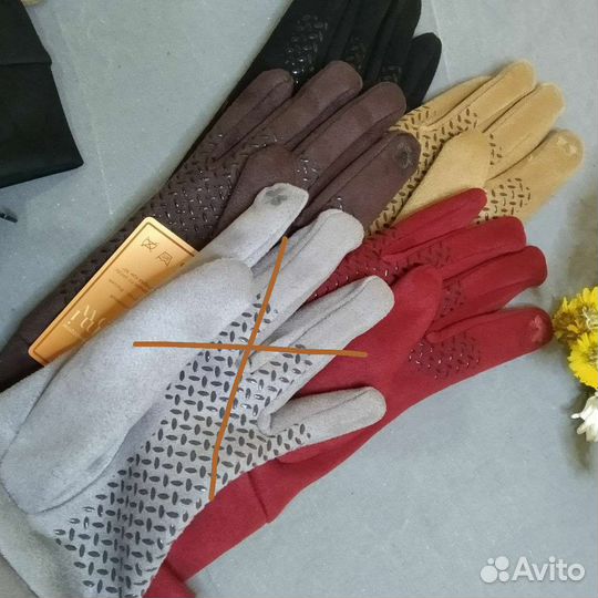 Новые Перчатки женские замша