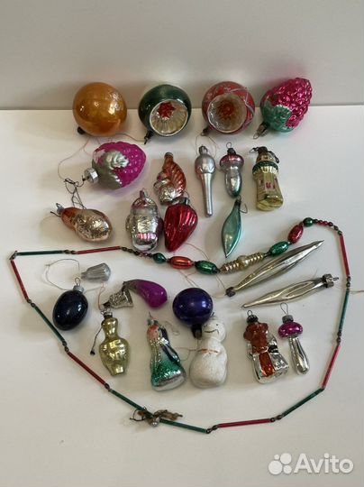 Елочные игрушки СССР, стеклянные