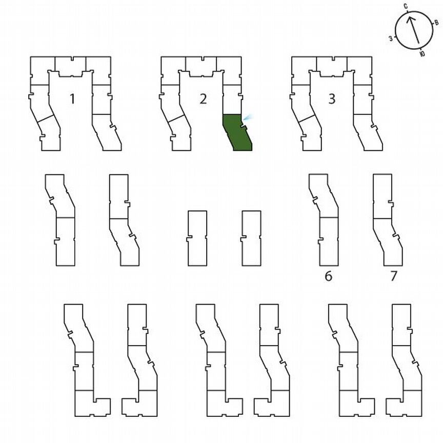2-к. квартира, 63,6 м², 3/3 эт.