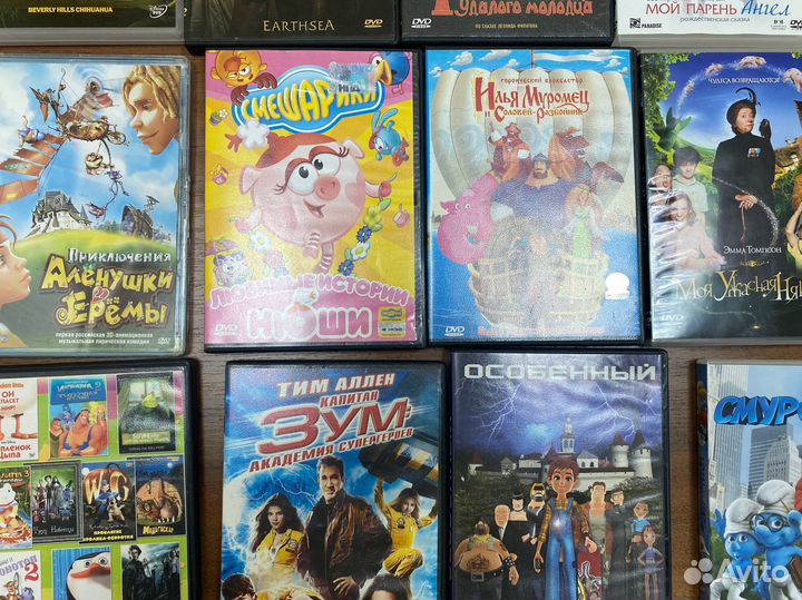 Dvd диски мультфильмы и фильмы, CD и караоке