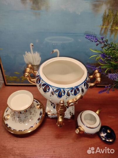 Самовар гжель СССР