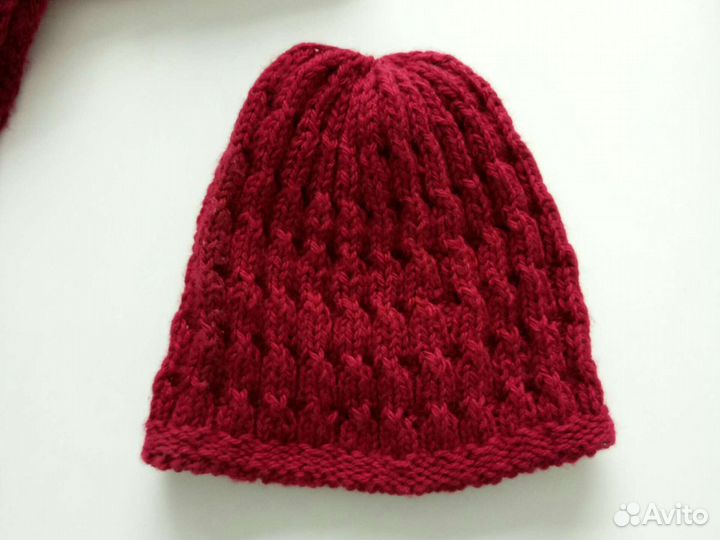 Шапка с шарфом