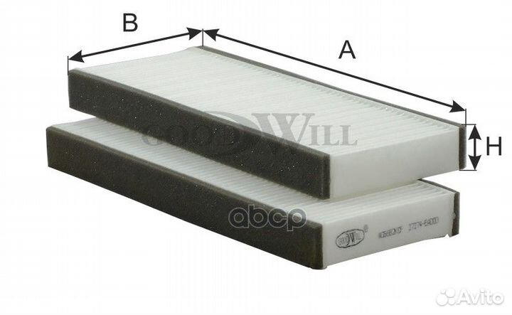 Фильтр салона nissan navara/pathfinder (упак.2ш