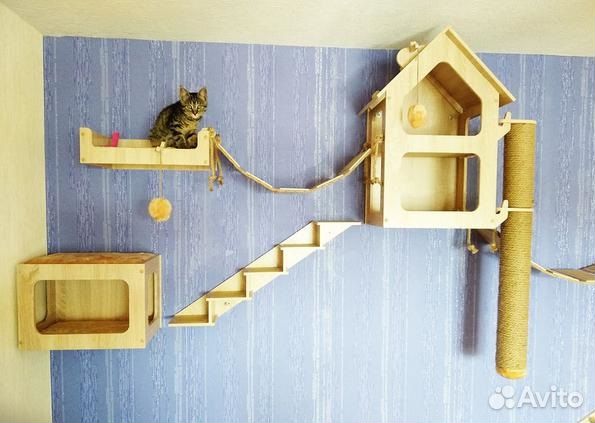 Настенный игровой комплекс для кошек и животных