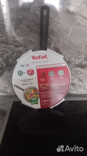 Сковорода tefal Natural Cook 26 см с крышкой