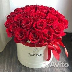 Розы в шляпной коробке