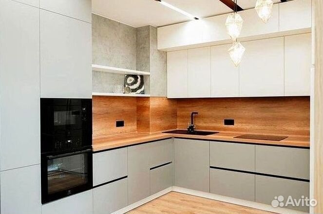 Угловая кухня с мдф фасадами