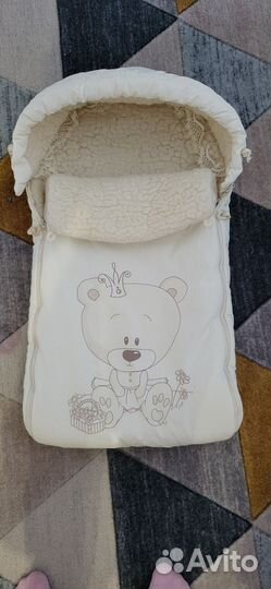 Зимний конверт в коляску на овчине