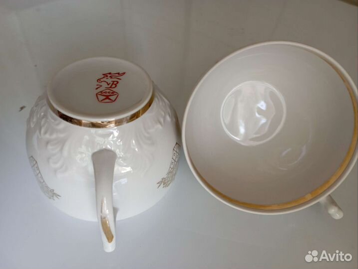 Чашки чайные Дмитровский фарфор Вербилки