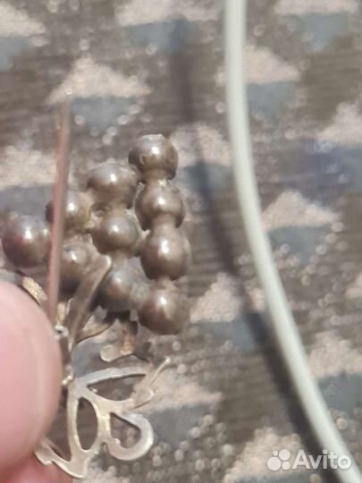 Брошь серебро 875 ранний СССР