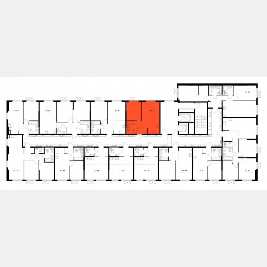 1-к. квартира, 37,9 м², 10/12 эт.