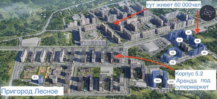 Пригород Лесное аренда под супермаркет 278.64 м²