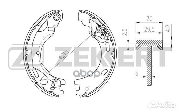 Колодки торм. бараб. задн. Land Rover Discovery
