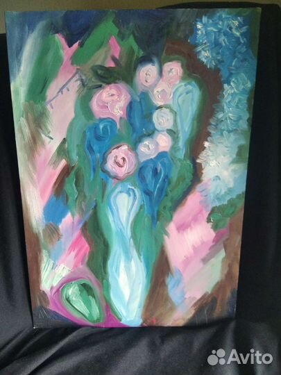Картина маслом на холсте цветы