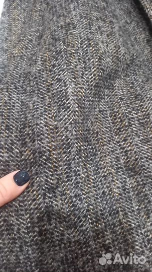 Пальто зимнее шерсть с мехом