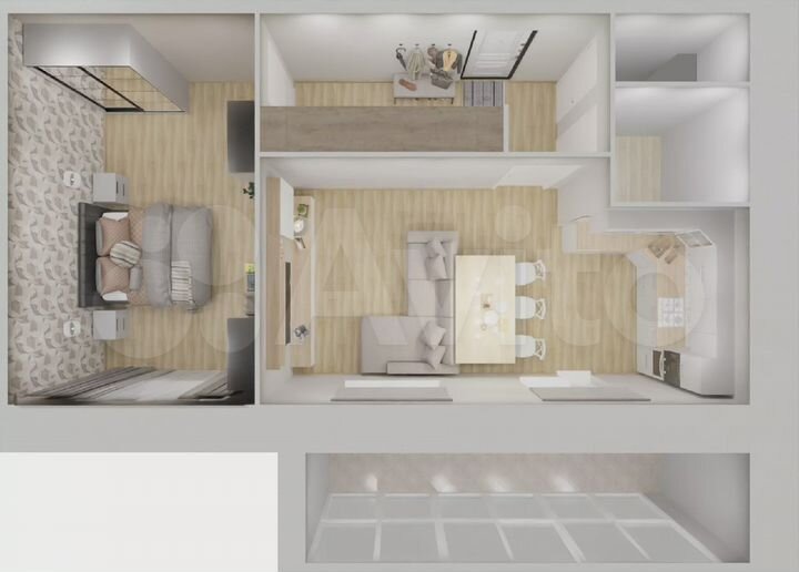 1-к. квартира, 59,4 м², 6/10 эт.