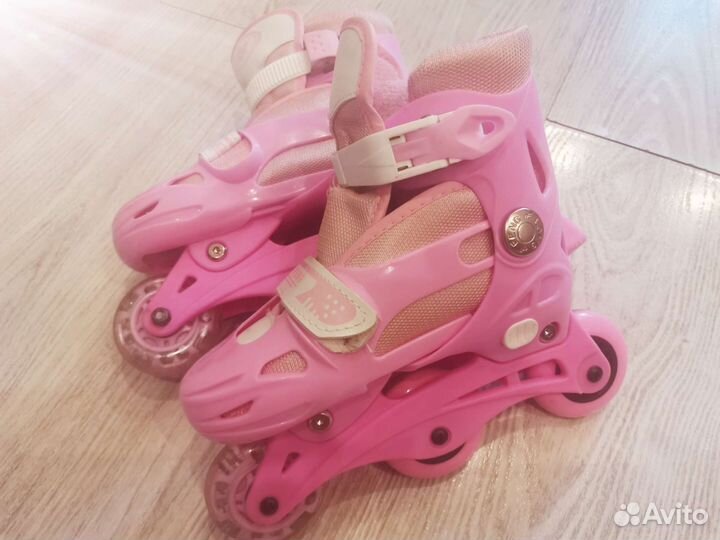 Роликовые коньки детские раздвижные + защита