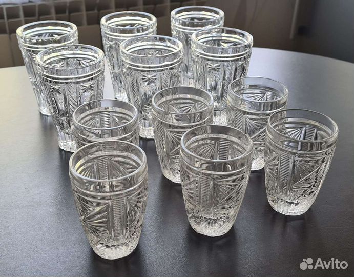 Стаканы рюмки хрусталь Bohemia