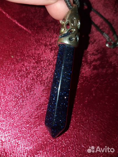 Маятник кулон камень ночь Каира Авантюрин