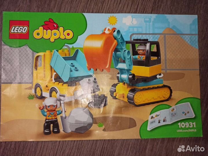 Лего дупло Грузовик и гусеничный экскаватор 10931