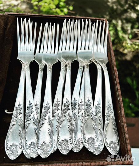 Мельхиоровые 12 вилок новые Зиш Классик столовые