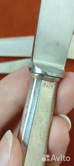 Столовые приборы серебро 800 проба