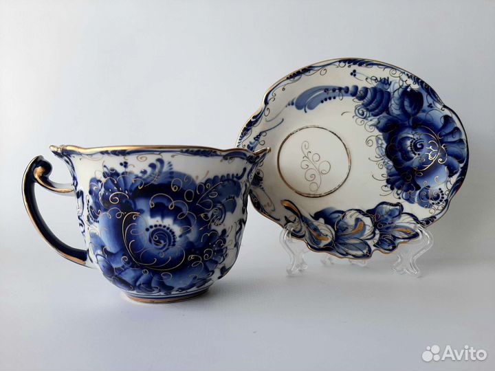 Чайная пара Гжель