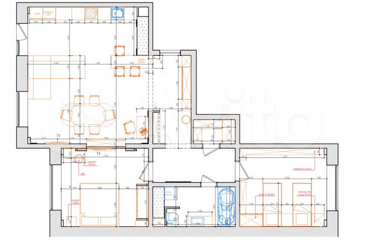 3-к. квартира, 88 м², 9/15 эт.