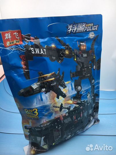 Конструктор Большой лего набор полиция 820+деталей