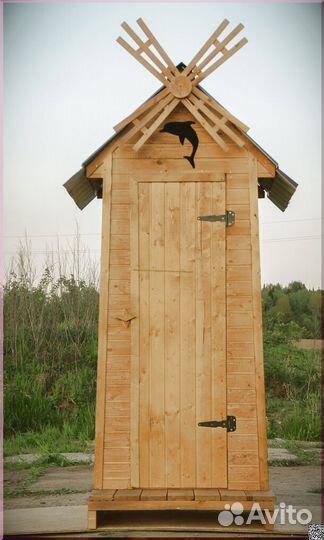 Дачный туалет деревянный SKU007